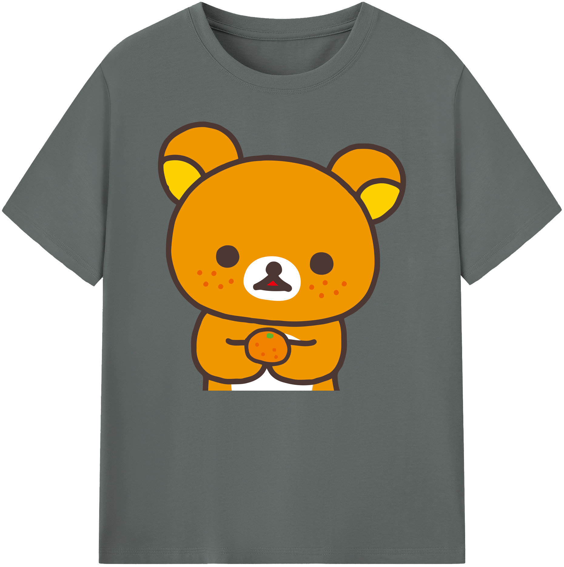 （画像用） リラックマ リラックマ キイロイトリ Rilakkuma Korilakkuma Kiiroitori 綿100％ メンズ半袖Tシャツ｜肌触りやわらか＆通気性